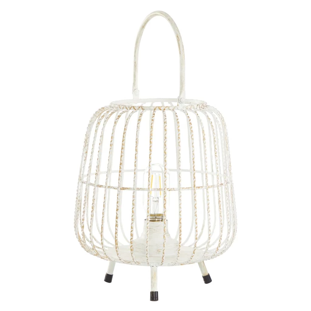 Top 10 ⌛ White Iron Modern Candle Holder Lantern, 12" x 10" x 10" by Ivory and Iris ✨ 2 Top 10 ⌛ White Iron Modern Candle Holder Lantern, 12" x 10" x 10" by Ivory and Iris ✨ - Image 2