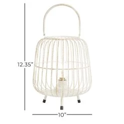 Top 10 ⌛ White Iron Modern Candle Holder Lantern, 12" x 10" x 10" by Ivory and Iris ✨ 11 Top 10 ⌛ White Iron Modern Candle Holder Lantern, 12" x 10" x 10" by Ivory and Iris ✨ -Cheap Ivory and Iris Store D503821S 5