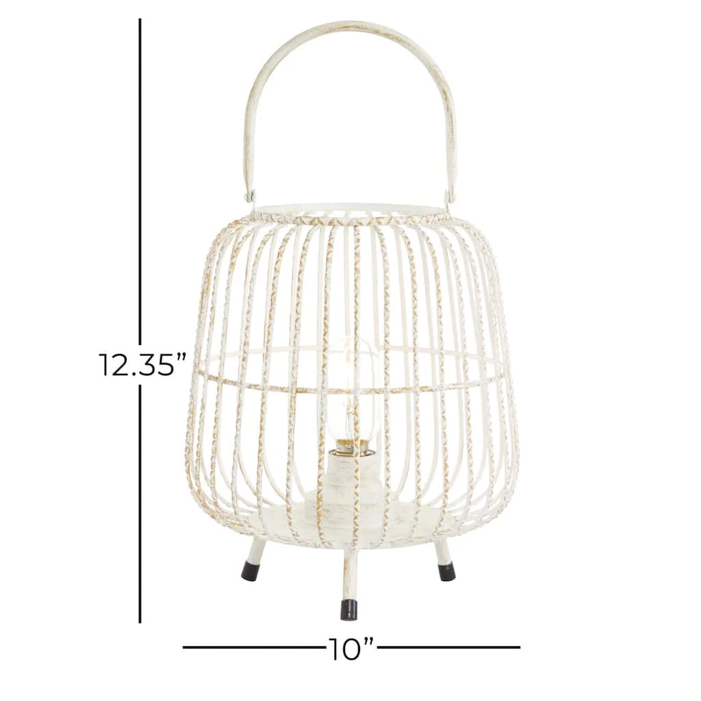 Top 10 ⌛ White Iron Modern Candle Holder Lantern, 12" x 10" x 10" by Ivory and Iris ✨ 5 Top 10 ⌛ White Iron Modern Candle Holder Lantern, 12" x 10" x 10" by Ivory and Iris ✨ - Image 5