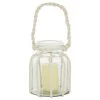 Brand new 💯 White Glass Coastal Lantern, 8" x 8" x 7" by Ivory and Iris 🔔