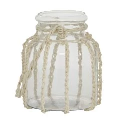 Brand new 💯 White Glass Coastal Lantern, 8" x 8" x 7" by Ivory and Iris 🔔 -Cheap Ivory and Iris Store D503826S 3