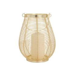 Cheapest ✨ Gold Iron Glam Lantern, 11" x 8" x 8" by Ivory and Iris ⭐