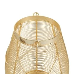 Cheapest ✨ Gold Iron Glam Lantern, 11" x 8" x 8" by Ivory and Iris ⭐ -Cheap Ivory and Iris Store D503829S 4