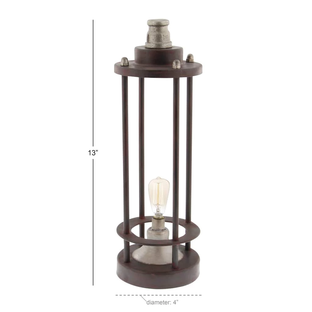 Hot Sale π Brown Iron Industrial LED Lantern, 13" x 4" x 4" by Ivory and Iris π 5 Hot Sale π Brown Iron Industrial LED Lantern, 13" x 4" x 4" by Ivory and Iris π - Image 5