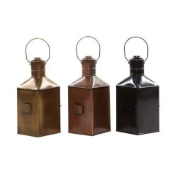 Budget 🛒 Set of 3" Multi Colored Metal Rustic Lantern, 5" x 11" by Ivory and Iris 👍 -Cheap Ivory and Iris Store D503840S 7