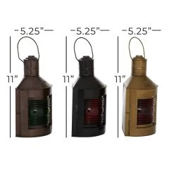 Budget 🛒 Set of 3" Multi Colored Metal Rustic Lantern, 5" x 11" by Ivory and Iris 👍 -Cheap Ivory and Iris Store D503840S 8
