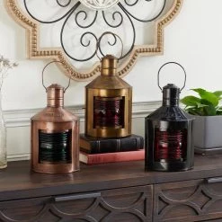 Budget 🛒 Set of 3" Multi Colored Metal Rustic Lantern, 5" x 11" by Ivory and Iris 👍 -Cheap Ivory and Iris Store D503840S 9