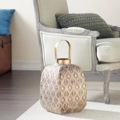 Brand new 🤩 Gold Iron Eclectic Candle Holder Lantern, 21" x 11" x 11" by Ivory and Iris 👍 -Cheap Ivory and Iris Store D503854S 5