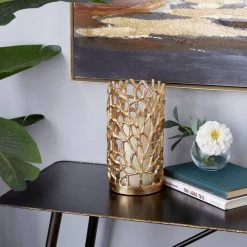 Promo 💯 Gold Aluminum Coastal Candle Holder, 10" x 5" x 5" by Ivory and Iris 💯 -Cheap Ivory and Iris Store D503857S 5