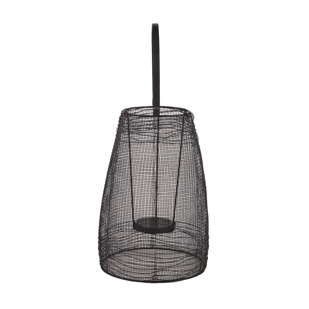 Cheap 🥰 Black Iron Modern Candle Holder Lantern, 13" x 8" x 8" by Ivory and Iris ⭐ 3 Cheap 🥰 Black Iron Modern Candle Holder Lantern, 13" x 8" x 8" by Ivory and Iris ⭐ - Image 3