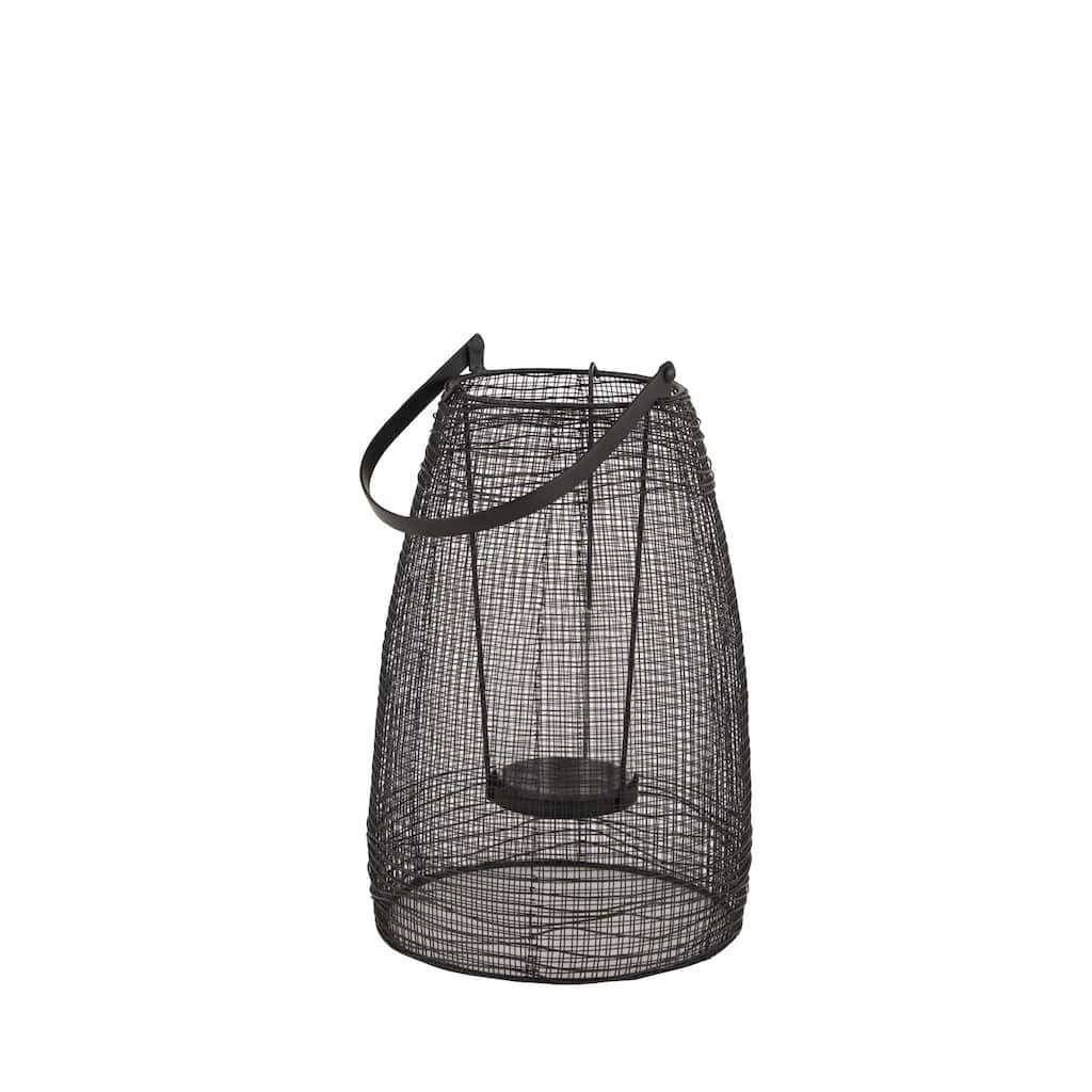 Cheap 🥰 Black Iron Modern Candle Holder Lantern, 13" x 8" x 8" by Ivory and Iris ⭐ 4 Cheap 🥰 Black Iron Modern Candle Holder Lantern, 13" x 8" x 8" by Ivory and Iris ⭐ - Image 4