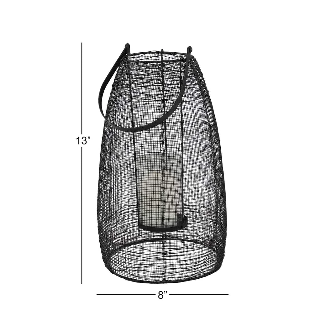 Cheap 🥰 Black Iron Modern Candle Holder Lantern, 13" x 8" x 8" by Ivory and Iris ⭐ 7 Cheap 🥰 Black Iron Modern Candle Holder Lantern, 13" x 8" x 8" by Ivory and Iris ⭐ - Image 7