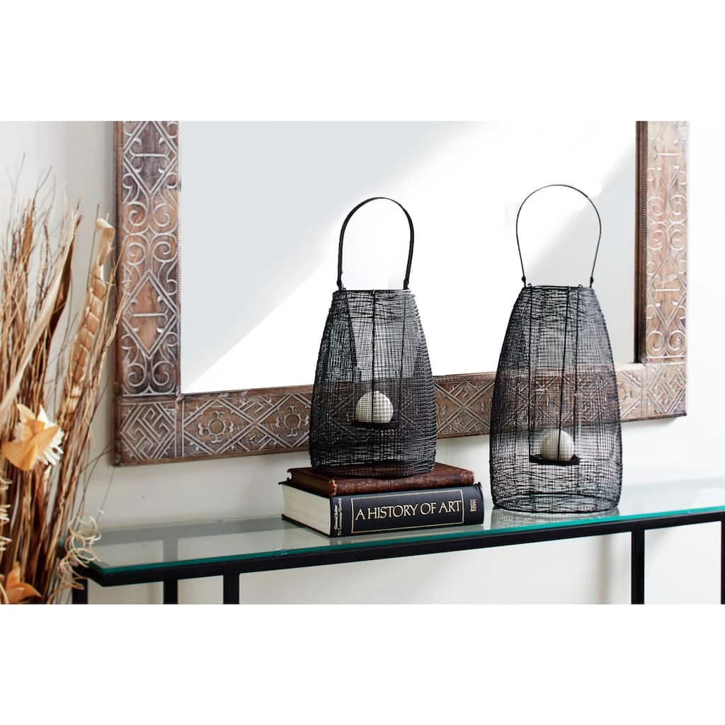Cheap 🥰 Black Iron Modern Candle Holder Lantern, 13" x 8" x 8" by Ivory and Iris ⭐ 8 Cheap 🥰 Black Iron Modern Candle Holder Lantern, 13" x 8" x 8" by Ivory and Iris ⭐ - Image 8