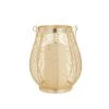 Deals ⭐ Gold Iron Glam Lantern, 9" x 7" x 7" by Ivory and Iris ✔️