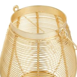 Deals ⭐ Gold Iron Glam Lantern, 9" x 7" x 7" by Ivory and Iris ✔️ -Cheap Ivory and Iris Store D503865S 6
