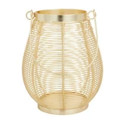Deals ⭐ Gold Iron Glam Lantern, 9" x 7" x 7" by Ivory and Iris ✔️ -Cheap Ivory and Iris Store D503865S 7