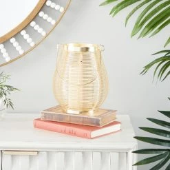 Deals ⭐ Gold Iron Glam Lantern, 9" x 7" x 7" by Ivory and Iris ✔️ -Cheap Ivory and Iris Store D503865S 9