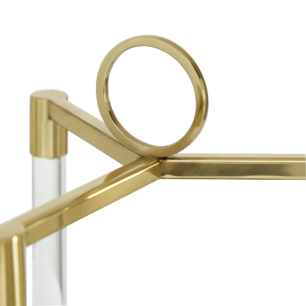 Hot Sale π Gold Stainless Steel Contemporary Lantern, 18" x 11" x 11" by Ivory and Iris π 4 Hot Sale π Gold Stainless Steel Contemporary Lantern, 18" x 11" x 11" by Ivory and Iris π - Image 4