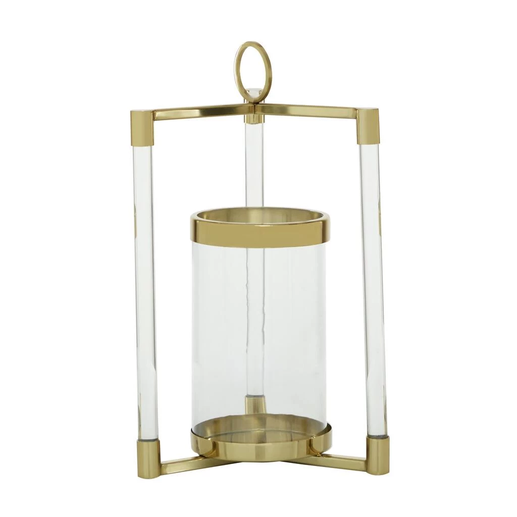 Hot Sale π Gold Stainless Steel Contemporary Lantern, 18" x 11" x 11" by Ivory and Iris π 6 Hot Sale π Gold Stainless Steel Contemporary Lantern, 18" x 11" x 11" by Ivory and Iris π - Image 6