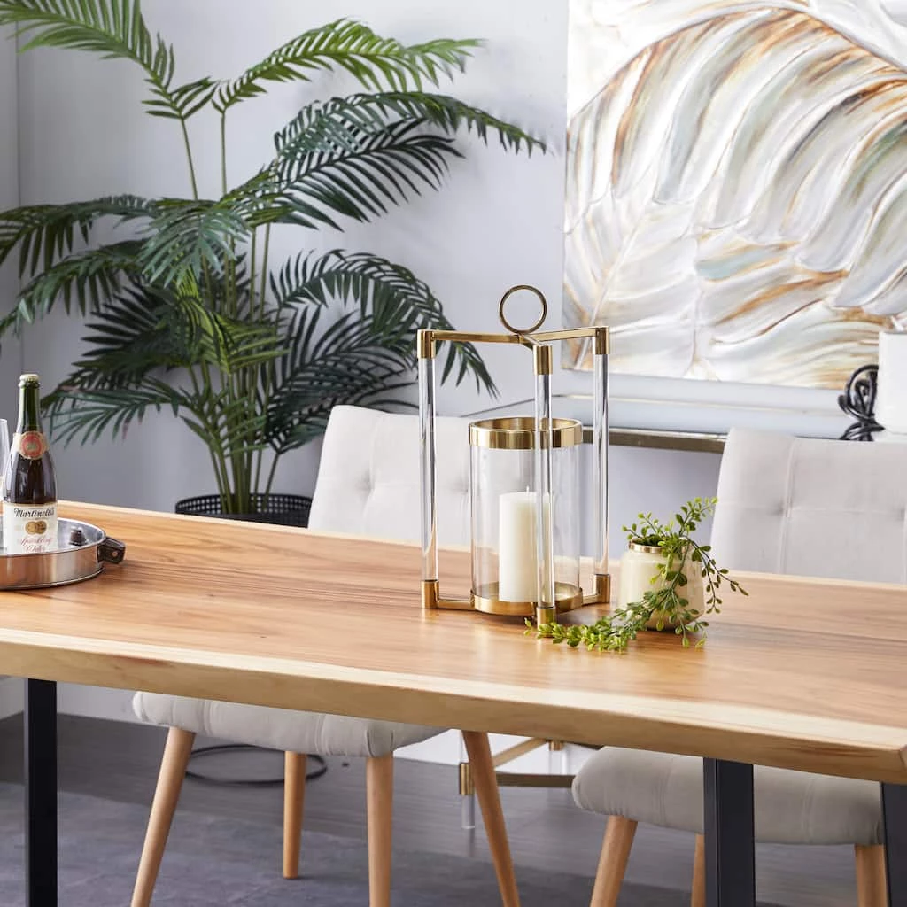 Hot Sale π Gold Stainless Steel Contemporary Lantern, 18" x 11" x 11" by Ivory and Iris π 8 Hot Sale π Gold Stainless Steel Contemporary Lantern, 18" x 11" x 11" by Ivory and Iris π - Image 8