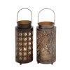 Top 10 🎉 Set of 2" Brown Metal Eclectic Lantern, 5" x 16" by Ivory and Iris 🎉
