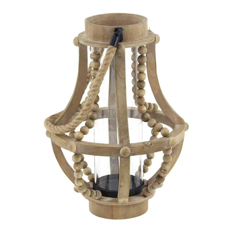 Best deal β Beige Recycled Wood Farmhouse LED Lantern, 16" x 10" x 10" by Ivory and Iris π 3 Best deal β Beige Recycled Wood Farmhouse LED Lantern, 16" x 10" x 10" by Ivory and Iris π - Image 3
