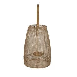 Deals ⭐ Gold Iron Modern Candle Holder Lantern, 16" x 9" x 9" by Ivory and Iris 🛒 -Cheap Ivory and Iris Store D503898S 3