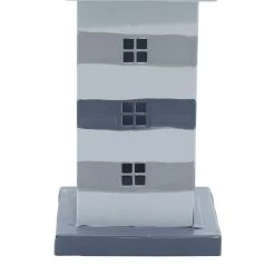 Best Sale ✨ Grey Iron Coastal Candle Holder Lantern, 16" x 5" x 5" by Ivory and Iris 😀 -Cheap Ivory and Iris Store D503901S 3