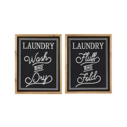 Top 10 🌟 Set of 2 Black Wood Farmhouse Sign Wall Decor, 12.5" x 16" by Ivory and Iris 🤩
