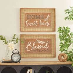 Hot Sale 🧨 Set of 2 Brown Wood Farmhouse Wall Decor 24", 16" by Ivory and Iris 🔔 -Cheap Ivory and Iris Store D503926S 7
