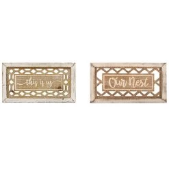 Cheapest π Set of 2 Beige Wood Farmhouse Sign Wall Decor, 12.25" x 7" by Ivory and Iris π₯°