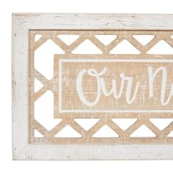 Cheapest 🎉 Set of 2 Beige Wood Farmhouse Sign Wall Decor, 12.25" x 7" by Ivory and Iris 🥰 -Cheap Ivory and Iris Store D503929S 4
