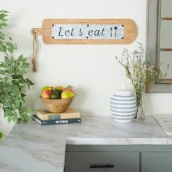 Brand new ❤️ Brown Fir Modern Farmhouse Wall Decor, 7" x 29" x 2" by Ivory and Iris 😍 -Cheap Ivory and Iris Store D503931S 8