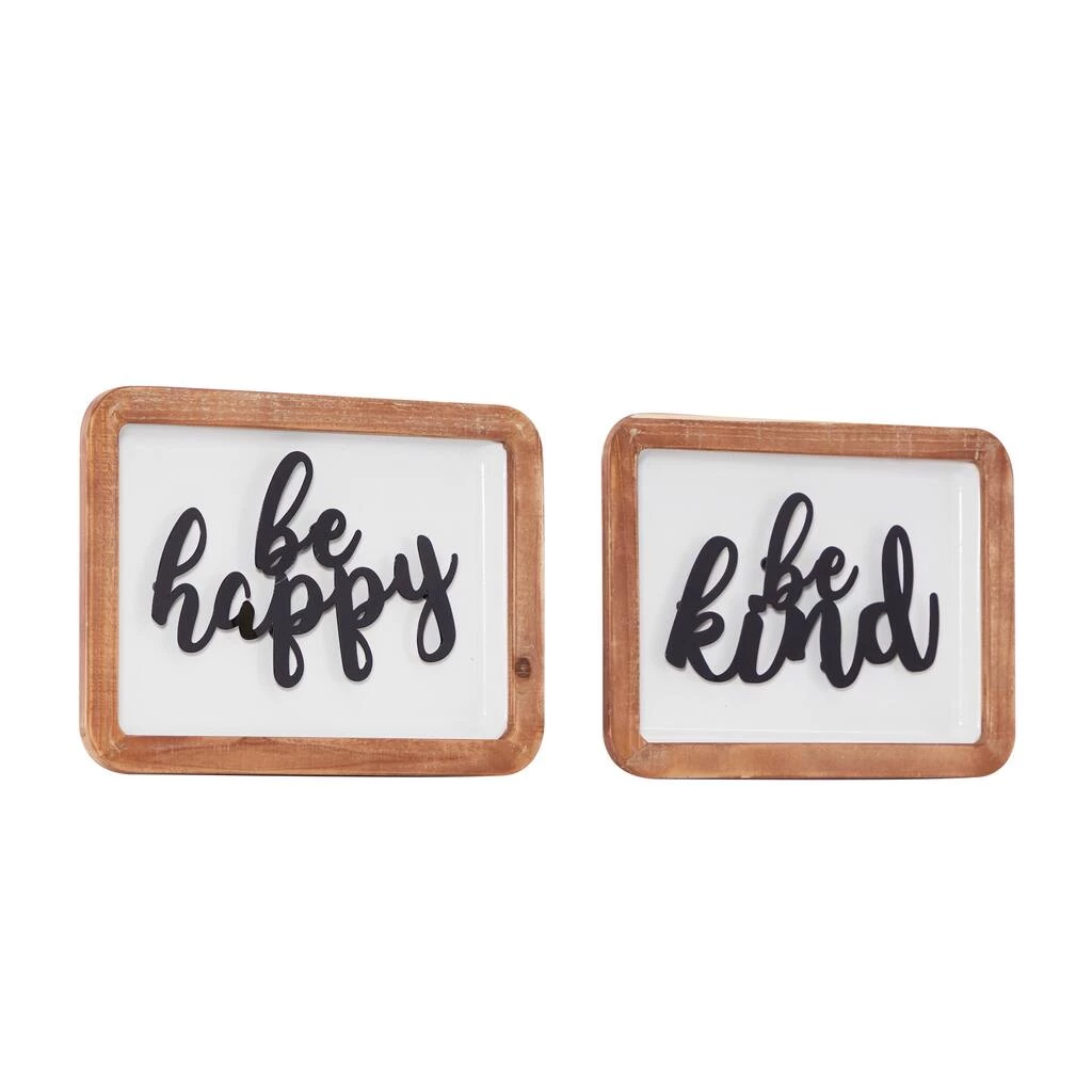 Best deal π Set of 2 White Metal Farmhouse Wall Decor 14", 10" by Ivory and Iris 𧨠2 Best deal π Set of 2 White Metal Farmhouse Wall Decor 14", 10" by Ivory and Iris 𧨠- Image 2