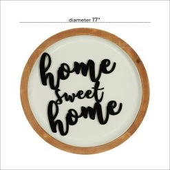 Coupon 🎉 White Metal Farmhouse Wall Decor 17" x 17" x 2" by Ivory and Iris 💯 -Cheap Ivory and Iris Store D503941S 7