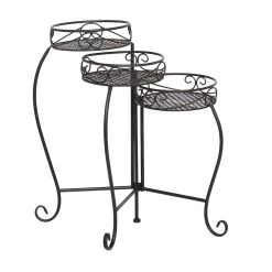 Best deal 🥰 Black Iron Industrial Plantstand, 23" x 22" x 17" by Ivory and Iris 🎉
