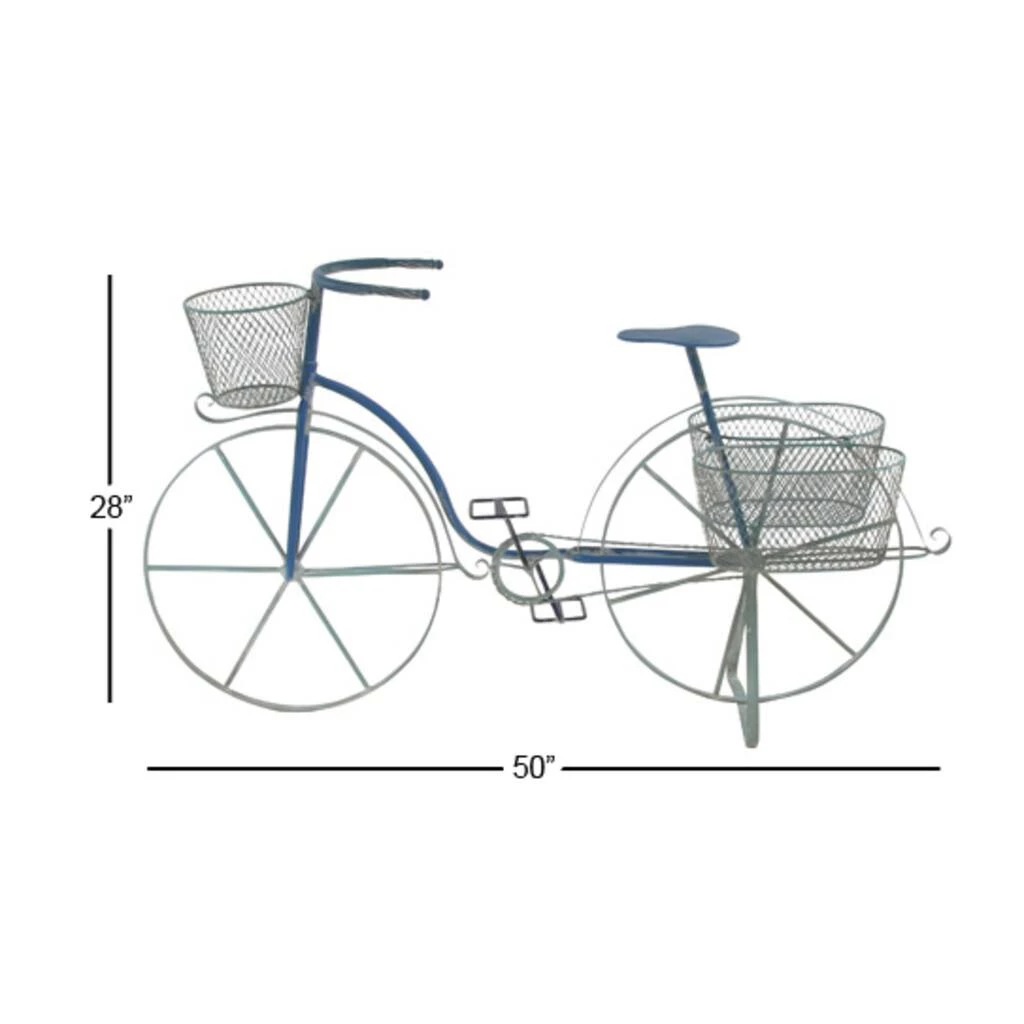 Budget π Blue Metal Vintage Plantstand, 50" x 28" by Ivory and Iris π 9 Budget π Blue Metal Vintage Plantstand, 50" x 28" by Ivory and Iris π - Image 9