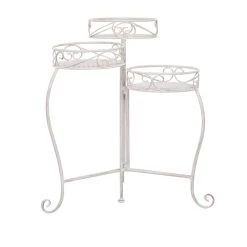 Best Pirce 💯 White Iron Country Cottage Plantstand, 23" x 21" x 19" by Ivory and Iris ✔️ 10 Best Pirce 💯 White Iron Country Cottage Plantstand, 23" x 21" x 19" by Ivory and Iris ✔️ -Cheap Ivory and Iris Store D503980S 3