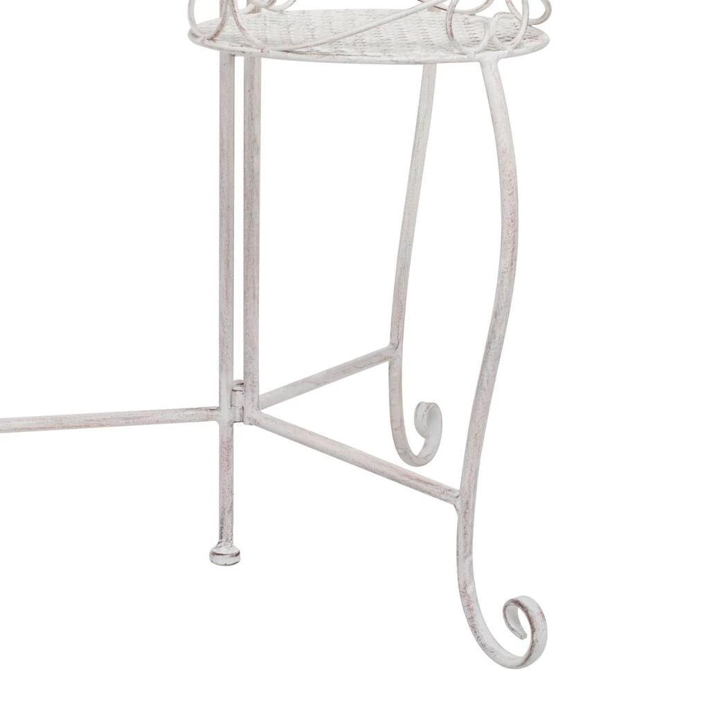 Best Pirce 💯 White Iron Country Cottage Plantstand, 23" x 21" x 19" by Ivory and Iris ✔️ 4 Best Pirce 💯 White Iron Country Cottage Plantstand, 23" x 21" x 19" by Ivory and Iris ✔️ - Image 4