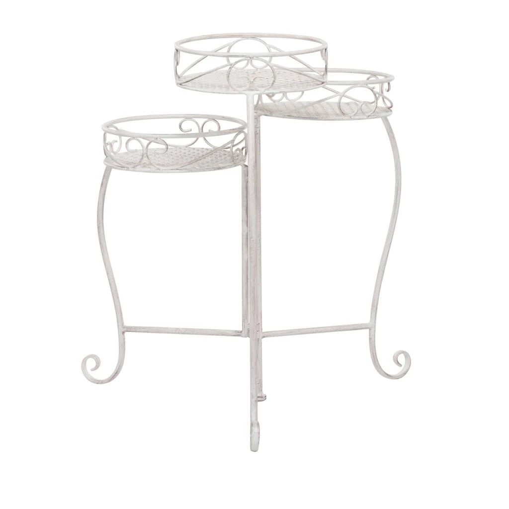 Best Pirce 💯 White Iron Country Cottage Plantstand, 23" x 21" x 19" by Ivory and Iris ✔️ 6 Best Pirce 💯 White Iron Country Cottage Plantstand, 23" x 21" x 19" by Ivory and Iris ✔️ - Image 6
