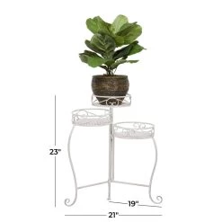 Best Pirce 💯 White Iron Country Cottage Plantstand, 23" x 21" x 19" by Ivory and Iris ✔️ 14 Best Pirce 💯 White Iron Country Cottage Plantstand, 23" x 21" x 19" by Ivory and Iris ✔️ -Cheap Ivory and Iris Store D503980S 7