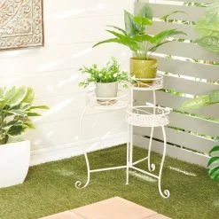 Best Pirce 💯 White Iron Country Cottage Plantstand, 23" x 21" x 19" by Ivory and Iris ✔️ 15 Best Pirce 💯 White Iron Country Cottage Plantstand, 23" x 21" x 19" by Ivory and Iris ✔️ -Cheap Ivory and Iris Store D503980S 8