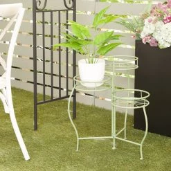 Brand new 🌟 Green Iron Transitional Plantstand, 21" x 19" x 18" by Ivory and Iris 👏 -Cheap Ivory and Iris Store D503988S 7