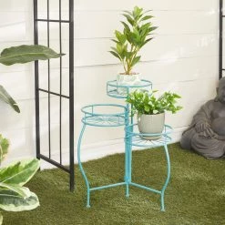 Best reviews of 🥰 Blue Iron Transitional Plantstand, 21" x 19" x 18" by Ivory and Iris 😉 -Cheap Ivory and Iris Store D503989S 7