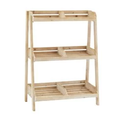 Budget 🤩 Brown Fir Modern Farmhouse Plantstand, 32" x 24" x 12" by Ivory and Iris 🥰