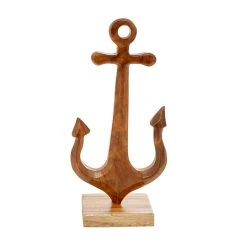 Best deal 🥰 Brown Teak Wood Coastal Anchor Sculpture, 12" x 6" x 4" by Ivory and Iris ⌛ -Cheap Ivory and Iris Store D504004S 6