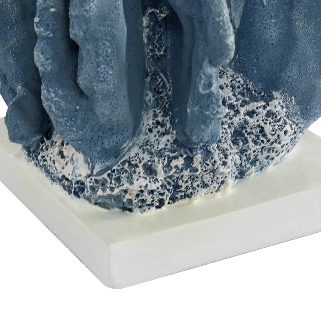 Best Sale π Blue Polystone Coastal Sculpture, Coral 10" x 7" x 6" by Ivory and Iris β 4 Best Sale π Blue Polystone Coastal Sculpture, Coral 10" x 7" x 6" by Ivory and Iris β - Image 4
