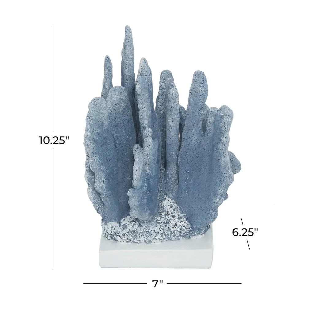 Best Sale π Blue Polystone Coastal Sculpture, Coral 10" x 7" x 6" by Ivory and Iris β 8 Best Sale π Blue Polystone Coastal Sculpture, Coral 10" x 7" x 6" by Ivory and Iris β - Image 8