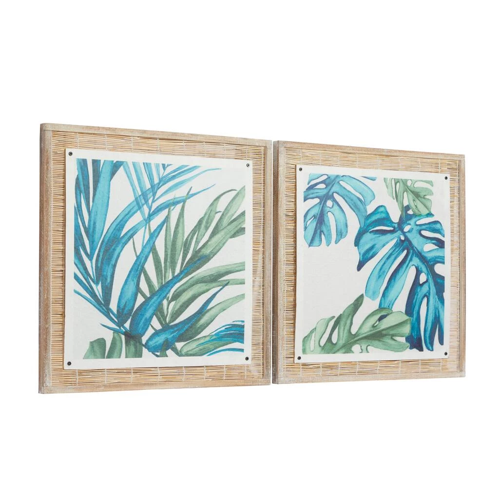 Budget 💯 Set of 2 Blue Sea Grass Eclectic Botanical Wall Decor, 29" x 29" by Ivory and Iris ✨ 3 Budget 💯 Set of 2 Blue Sea Grass Eclectic Botanical Wall Decor, 29" x 29" by Ivory and Iris ✨ - Image 3