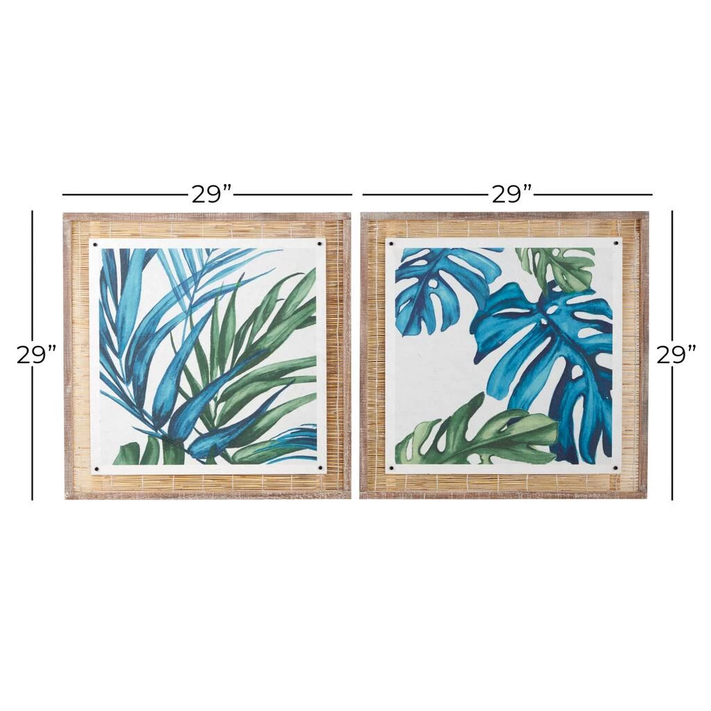 Budget 💯 Set of 2 Blue Sea Grass Eclectic Botanical Wall Decor, 29" x 29" by Ivory and Iris ✨ 7 Budget 💯 Set of 2 Blue Sea Grass Eclectic Botanical Wall Decor, 29" x 29" by Ivory and Iris ✨ - Image 7